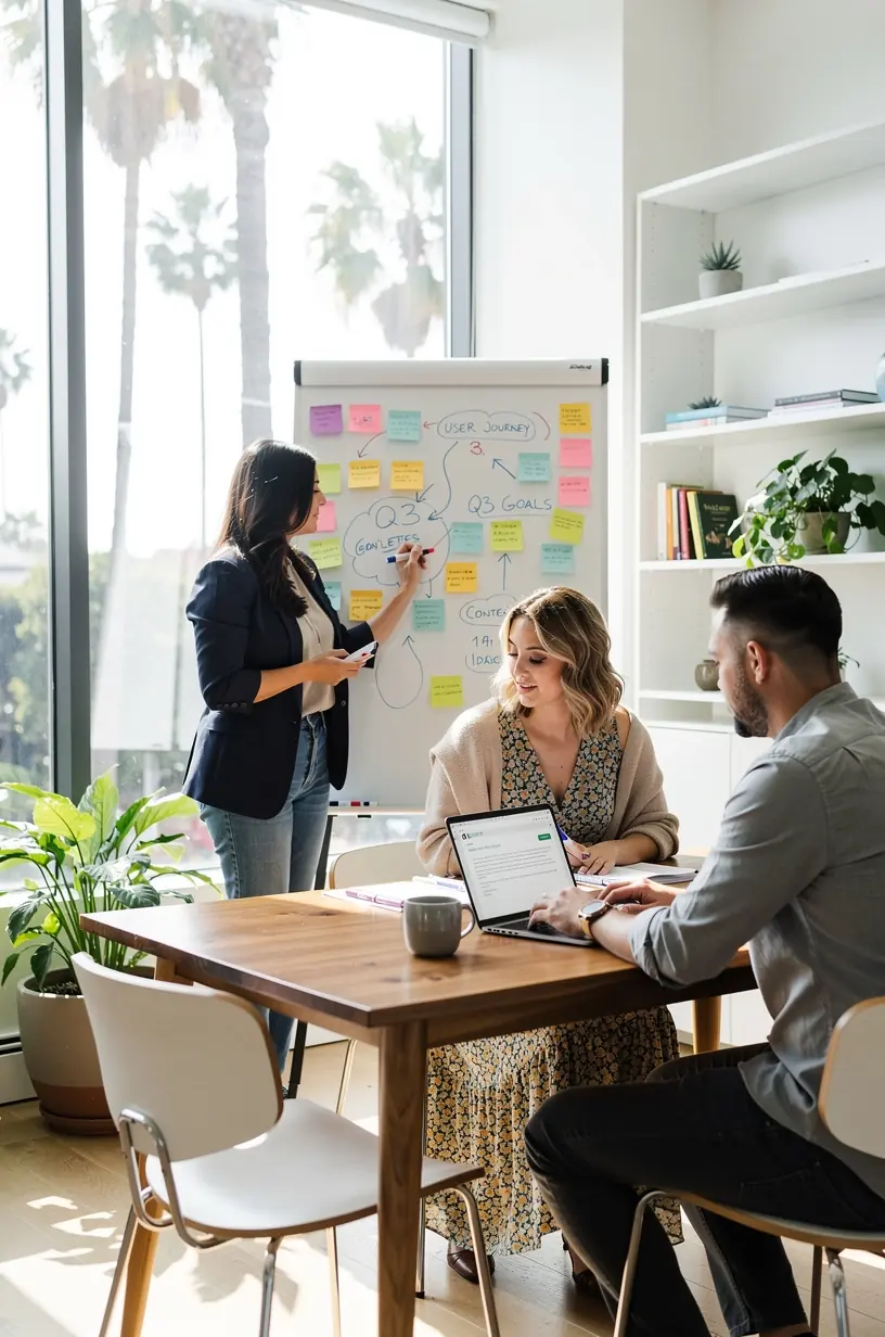 Team strategy meeting